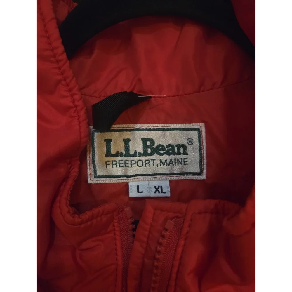 Vintage L.L.Bean Freeport Maine Red Puffer Vest YKK Zip Men's L/XL